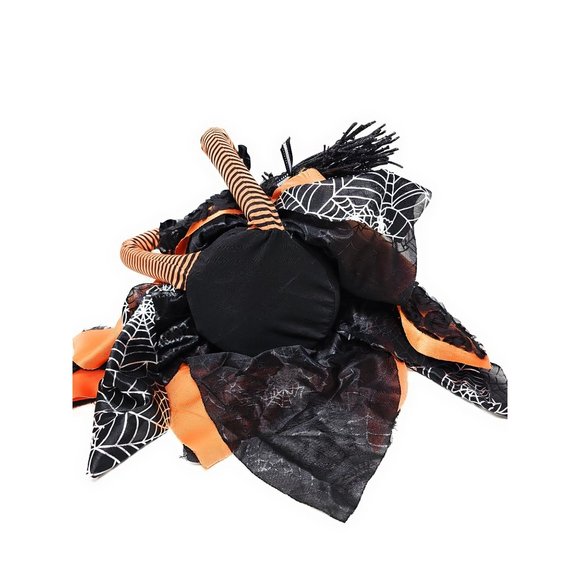 Halloween Elf Witch 24" Broomstick Party Decor Wreath Center - Picture 6 of 7